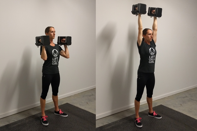 dumbbell shoulder press